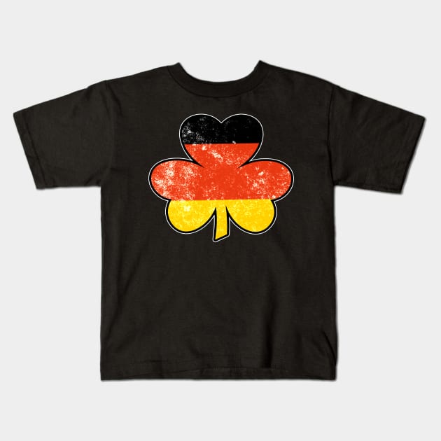 German Flag Shamrock German and Irish Heritage Kids T-Shirt by graphicbombdesigns